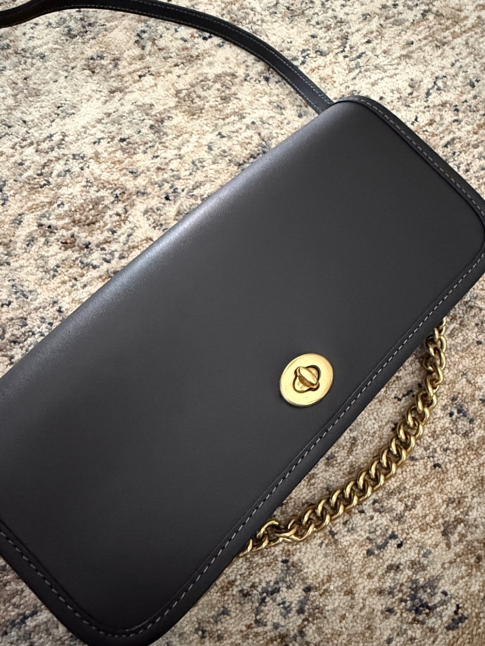 Coach Dinky Black Leather Shoulder Bag - Picture 2 of 7